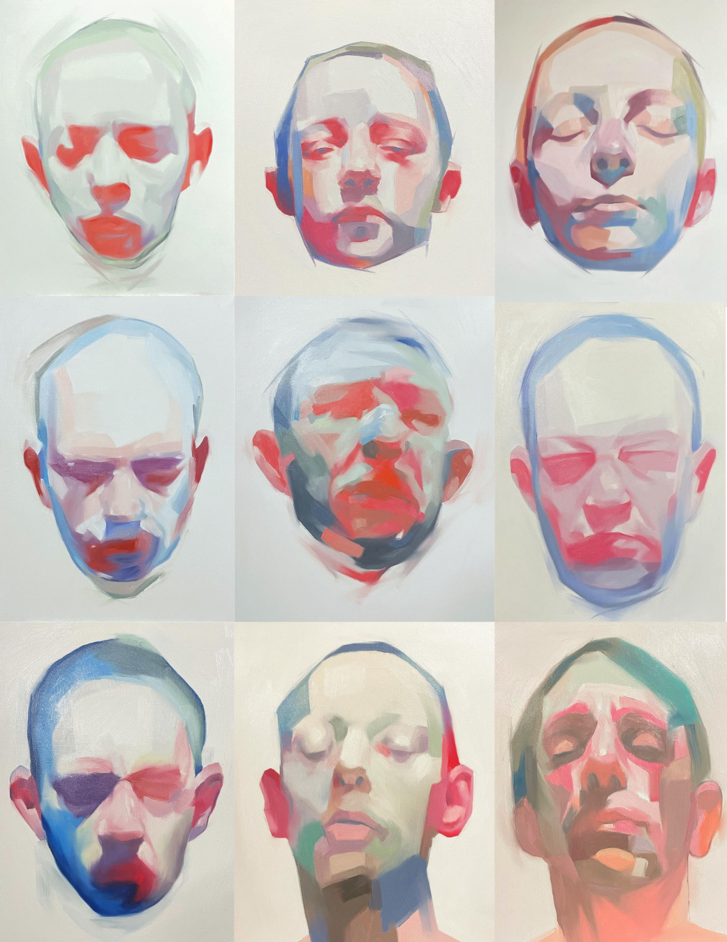 Modern Abstract Portraiture in Oils.