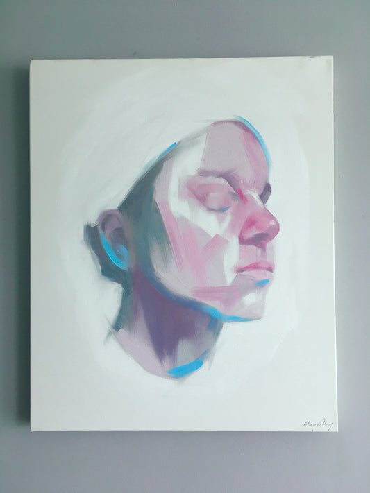 Untitled - Original oil abstract portrait painting