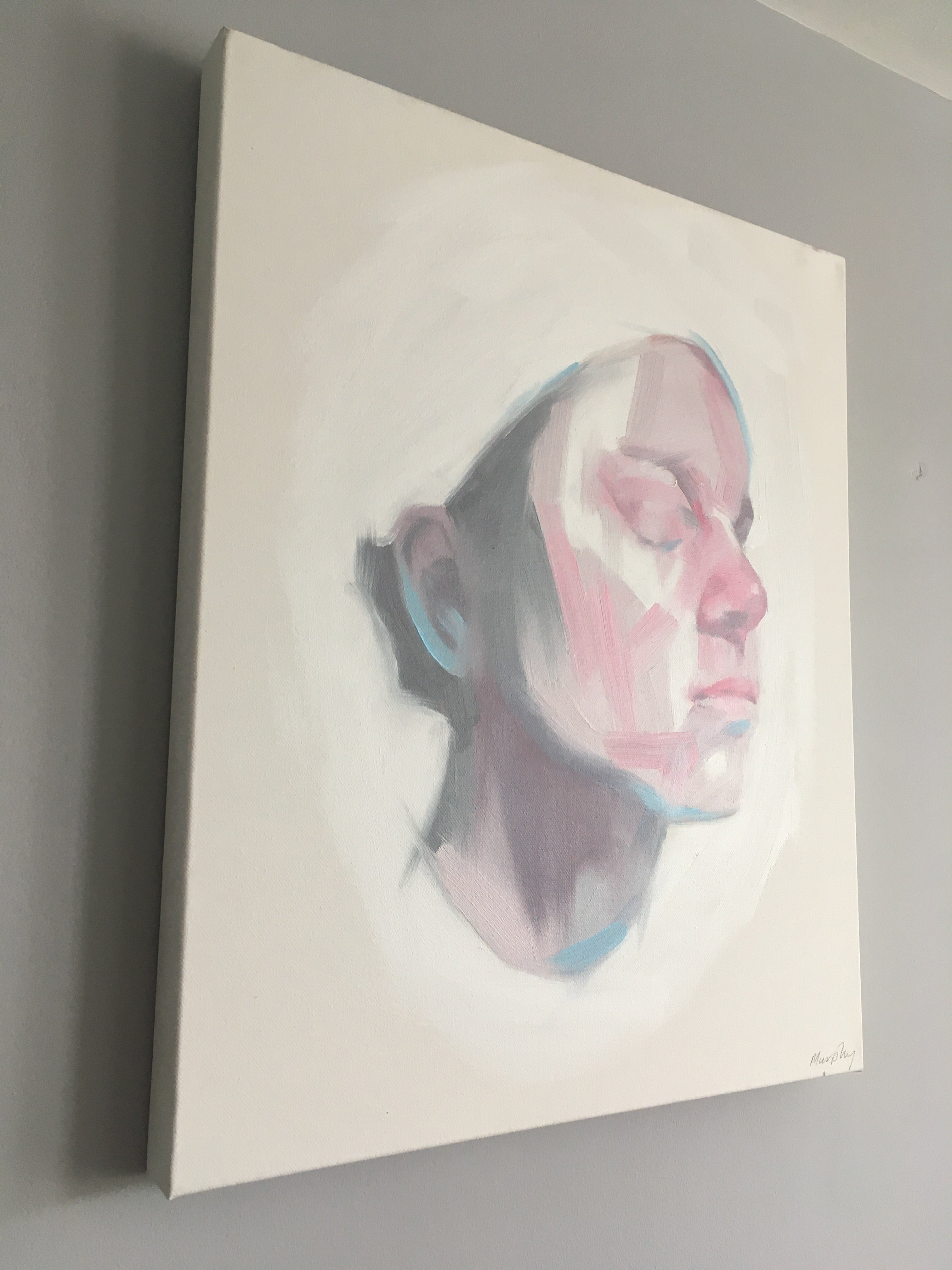 Untitled - Original oil abstract portrait painting