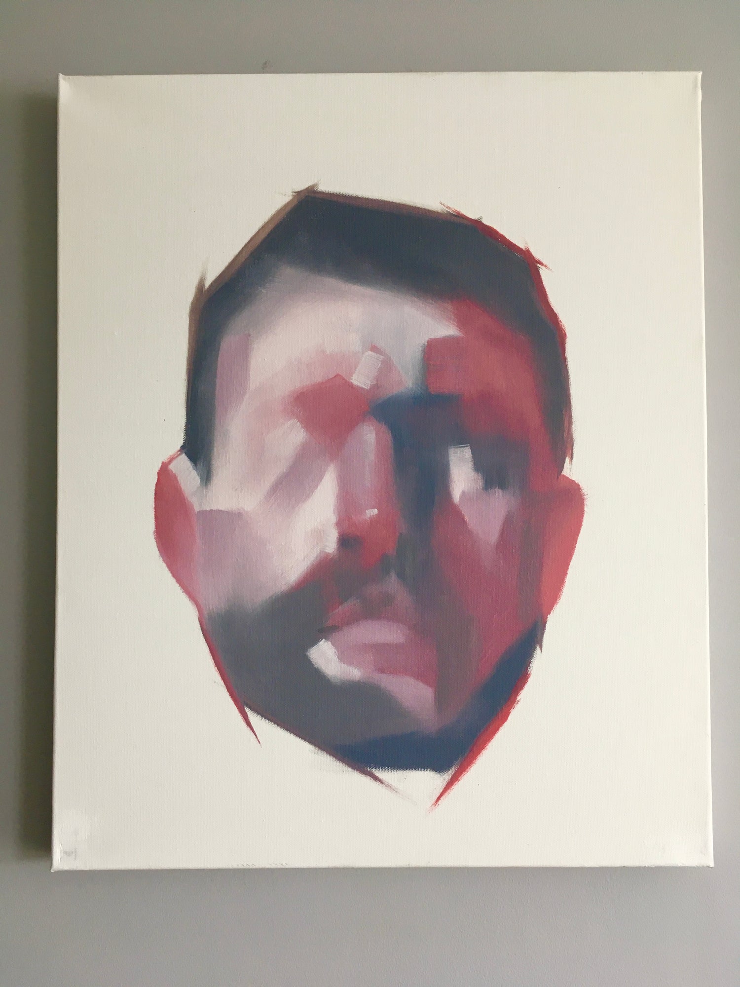 Untitled - Original oil abstract portrait painting