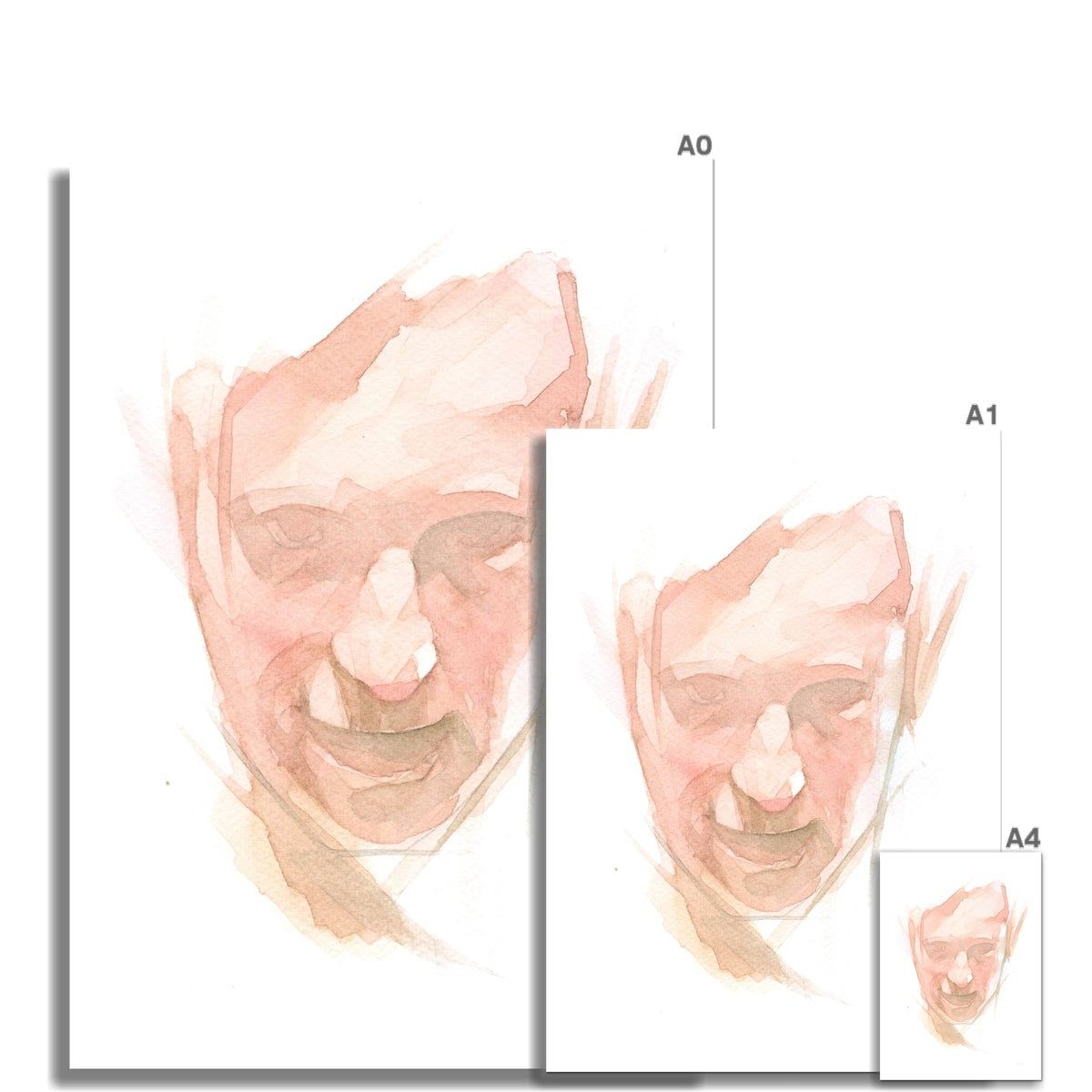 Abstract Watercolor Ignas Portrait