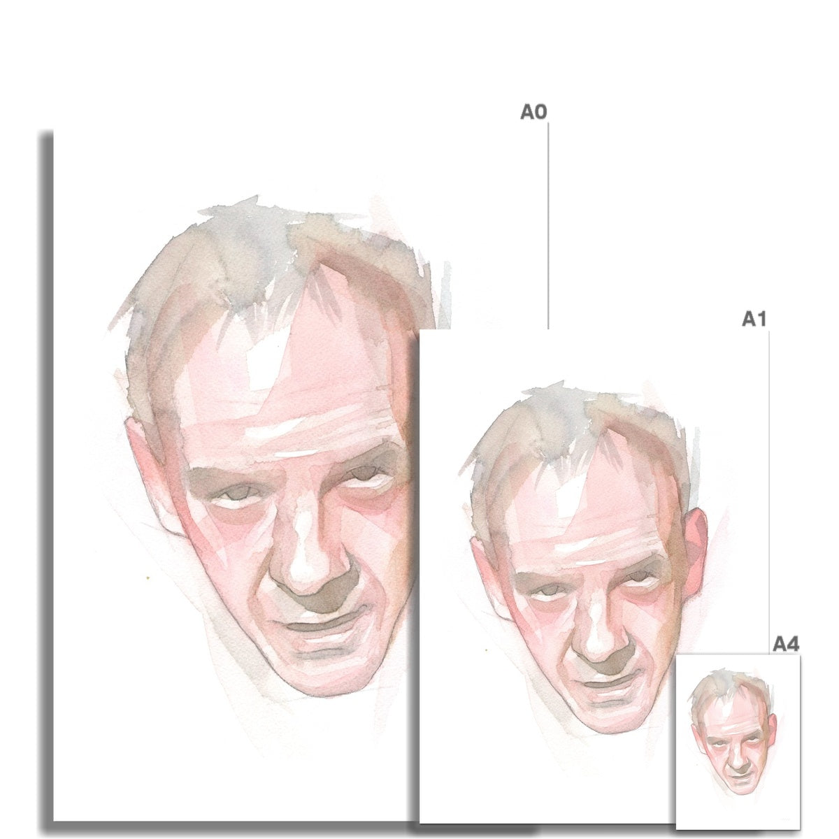 Abstract Watercolor Fatboy Slim Portrait