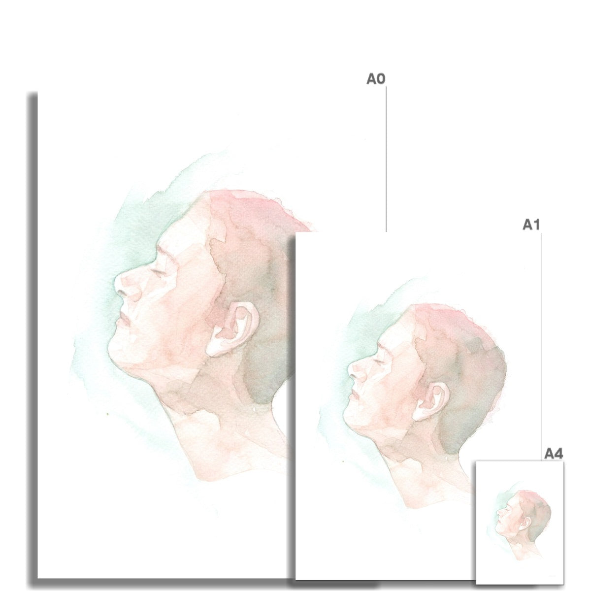 Abstract Watercolor Aimee Portrait