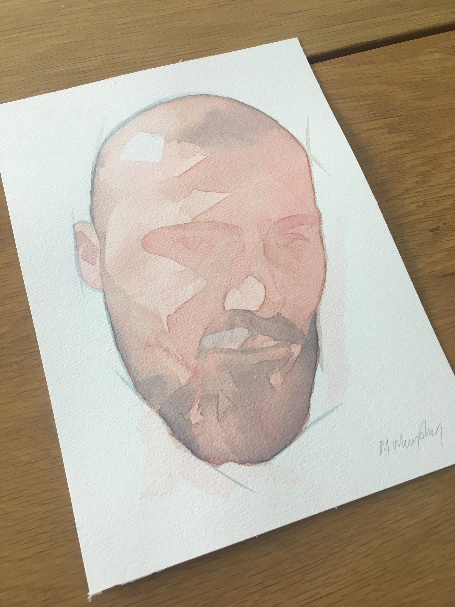 Abstract Gazing Portrait Painting