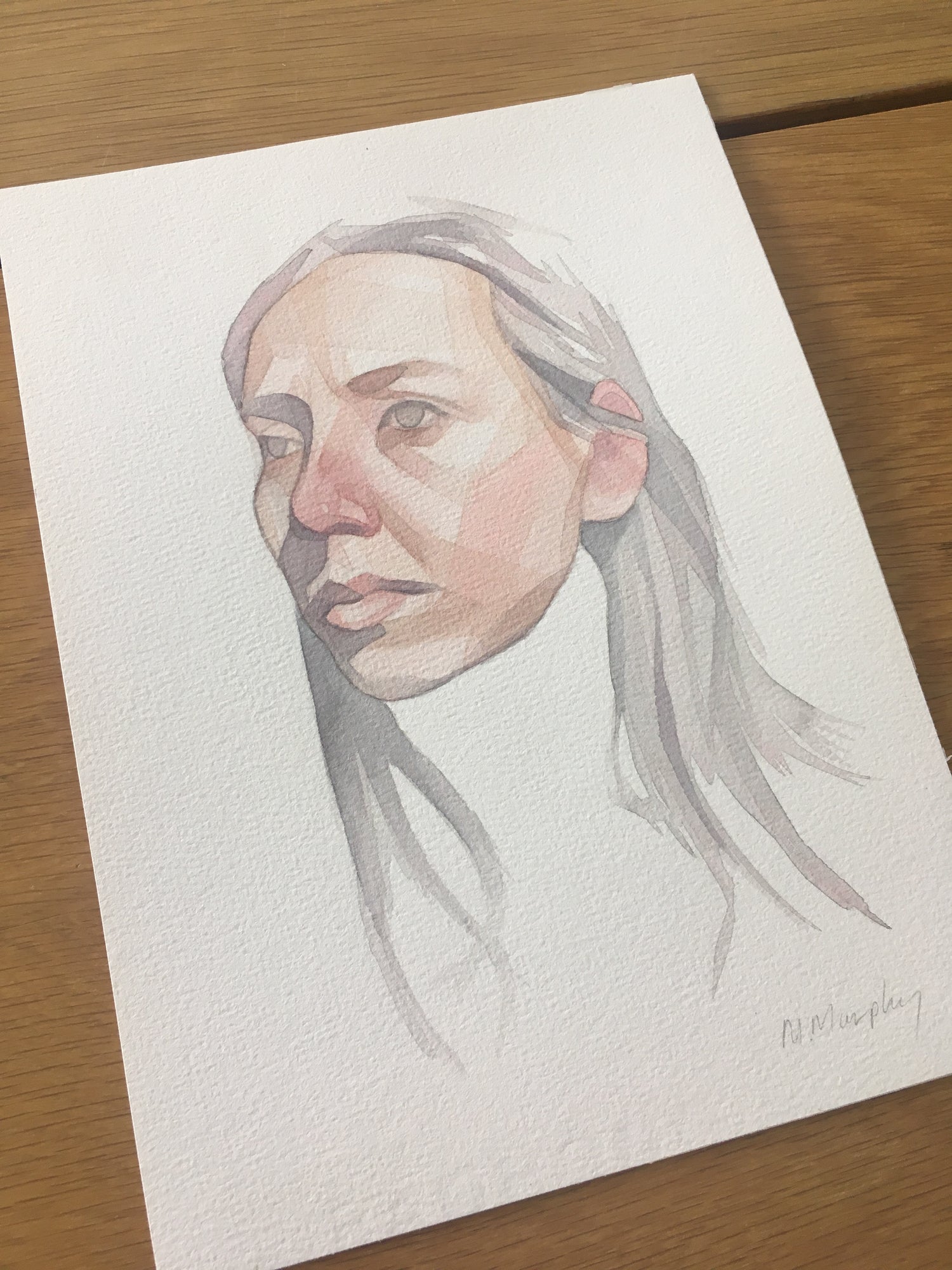 Abstract Fabiola Portrait Painting