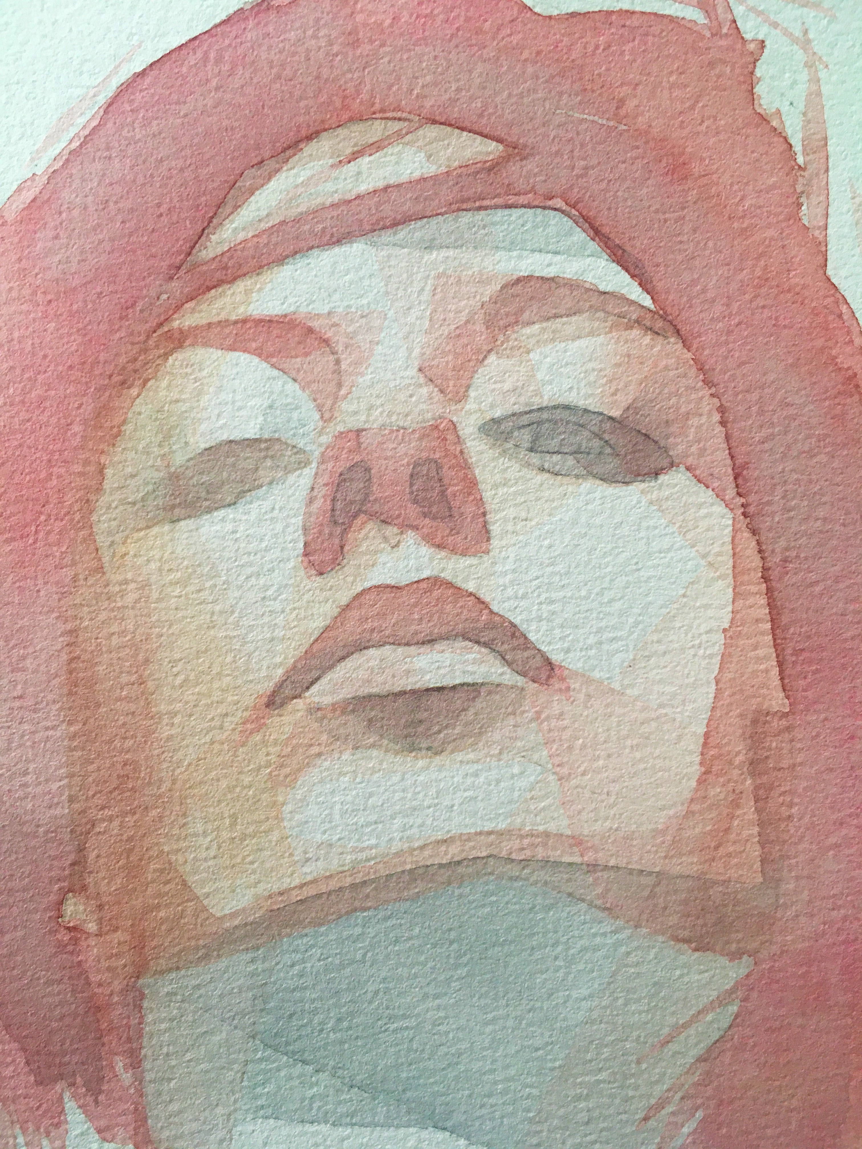 abstract watercolour portrait painting