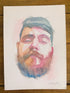 abstract watercolour portrait painting