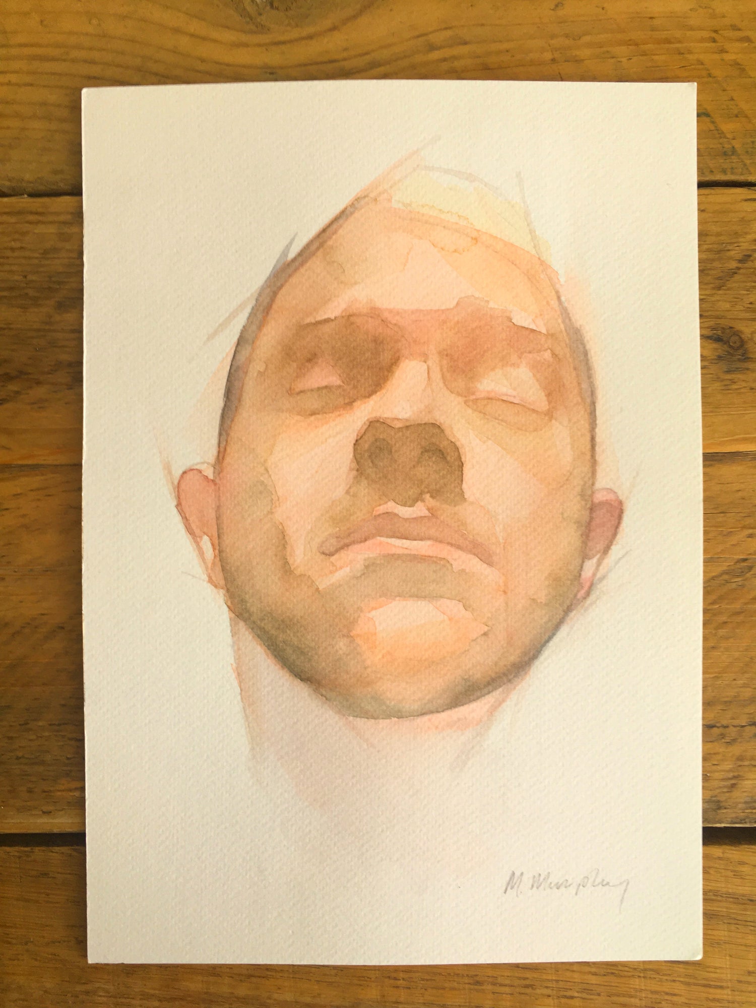 abstract watercolour portrait painting