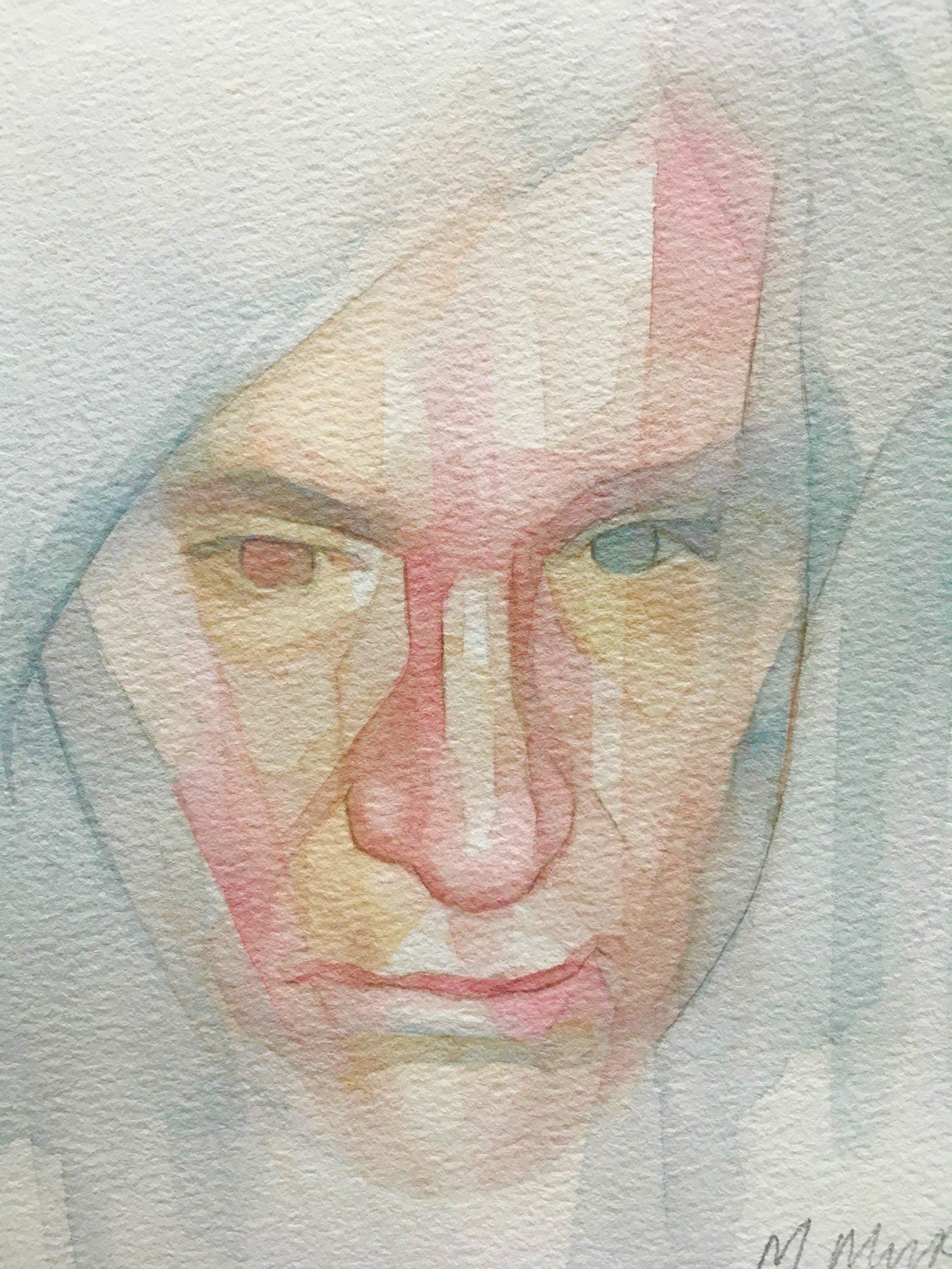 Andy Warhol Original watercolour abstract portrait painting