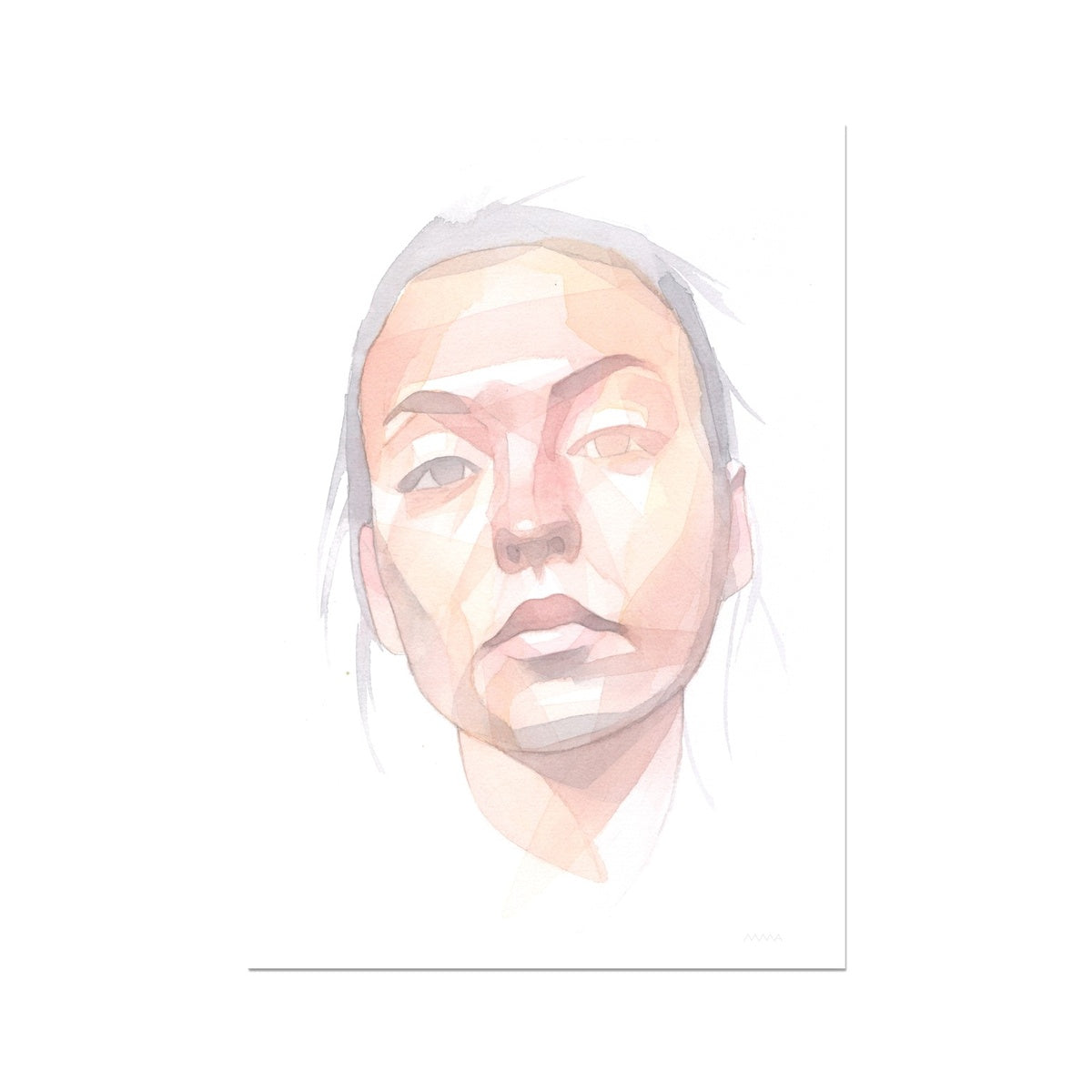 Abstract Watercolor Alyssa Portrait