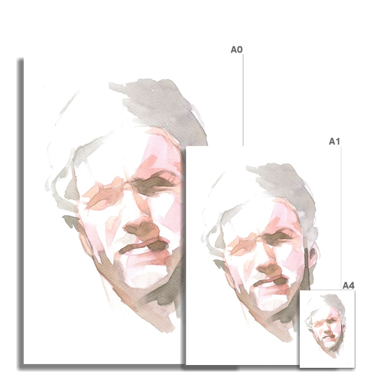 Clint Eastwood Watercolor Portrait