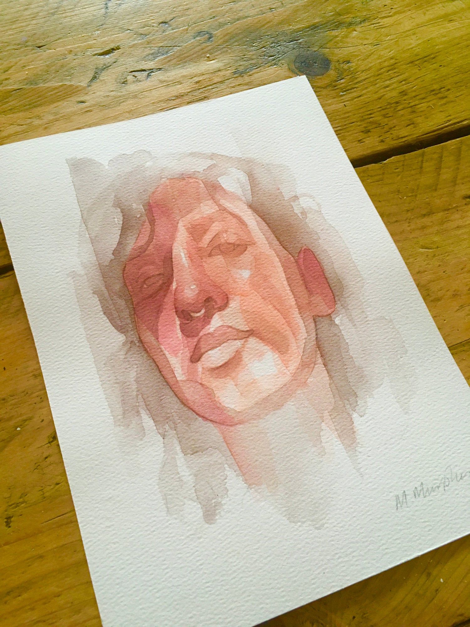 Isabel Original watercolour abstract portrait painting
