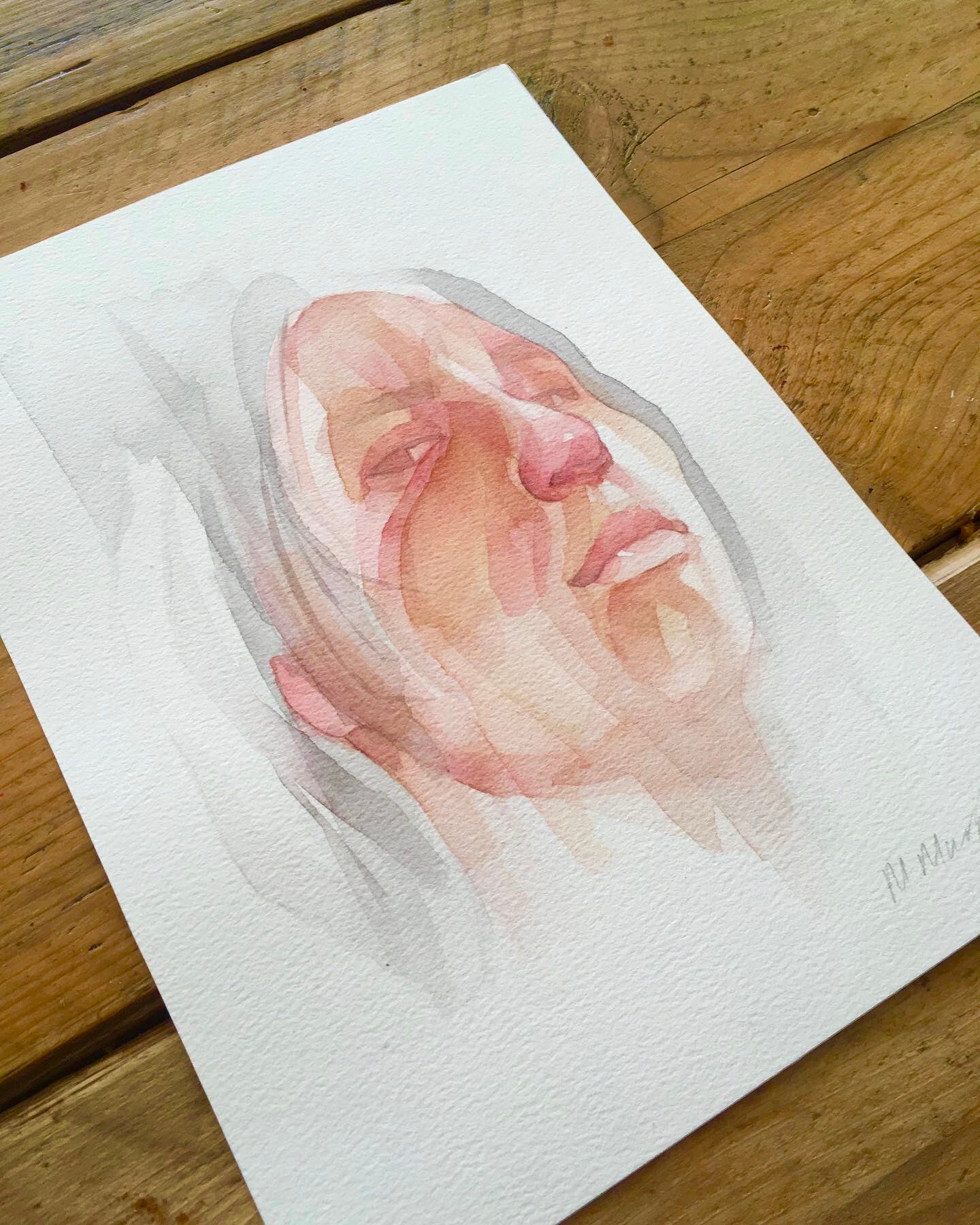 Kyla Original watercolour abstract portrait painting