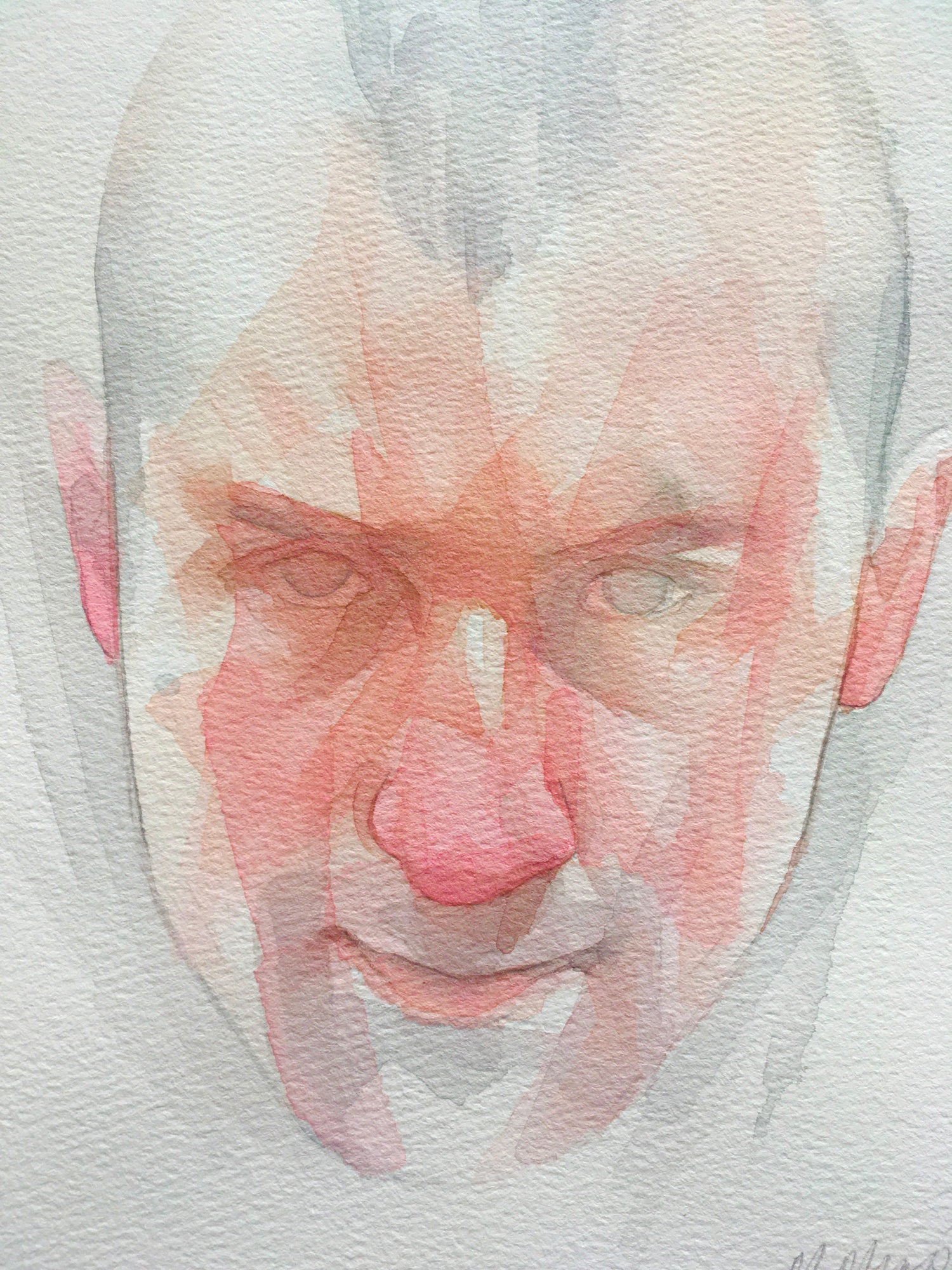 Robert Deniro in Taxi Driver Original watercolour abstract portrait painting