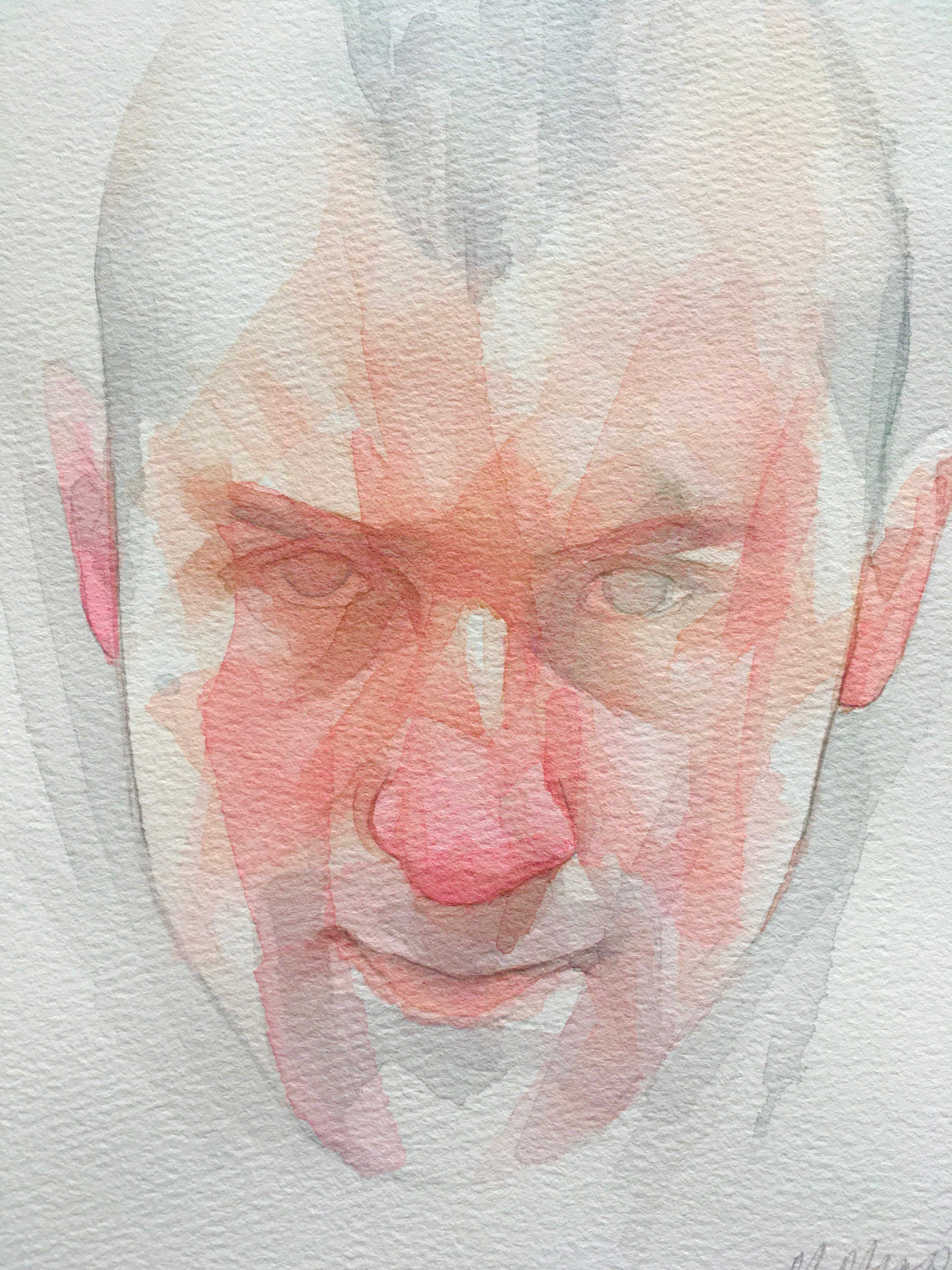 Robert Deniro in Taxi Driver Original watercolour abstract portrait painting