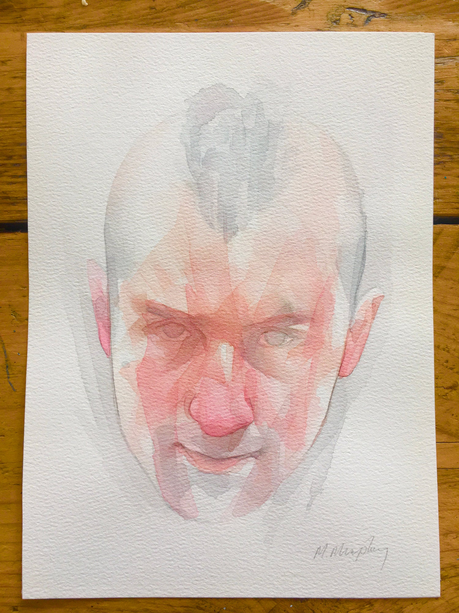 Robert Deniro in Taxi Driver Original watercolour abstract portrait painting