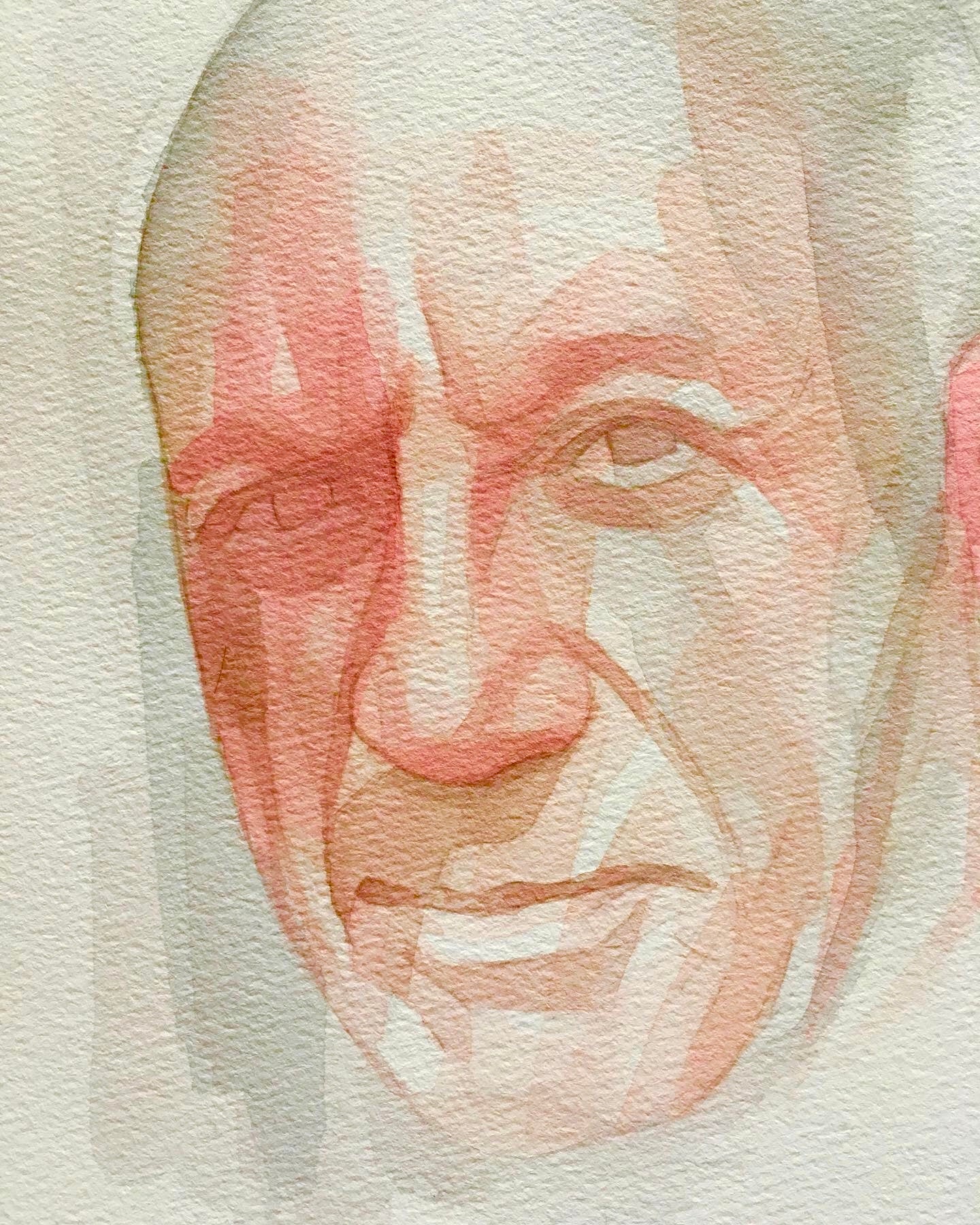 Pablo Picasso Original watercolour abstract portrait painting