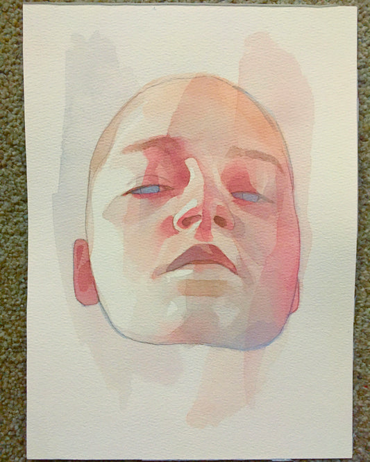 Anna - Original watercolour abstract portrait painting