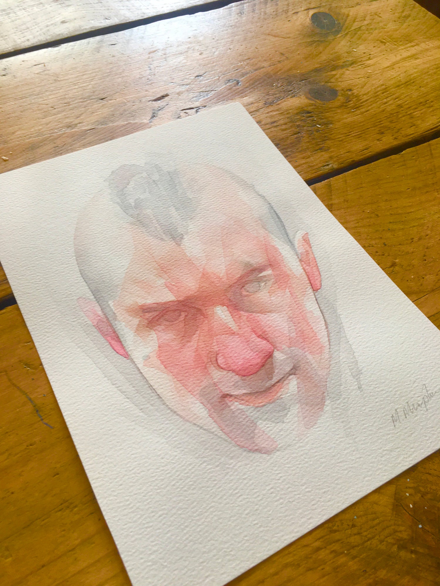 Robert Deniro in Taxi Driver Original watercolour abstract portrait painting