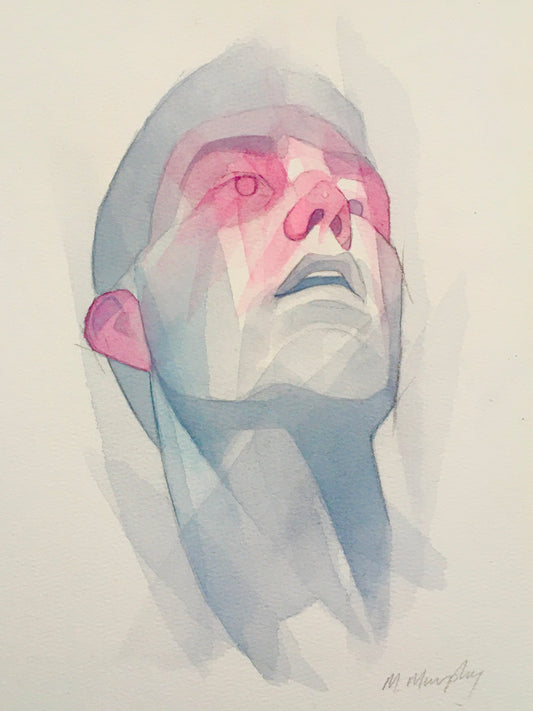 Untitled - original watercolour abstract portrait painting