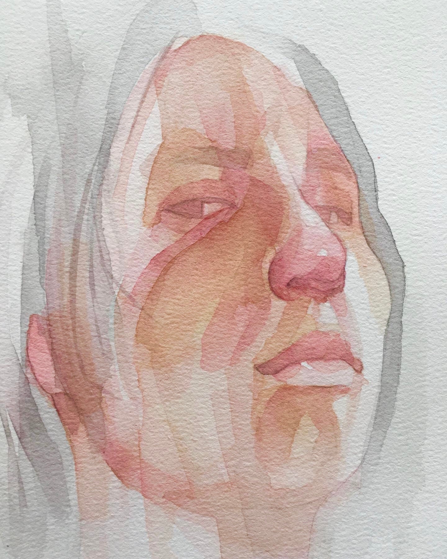 Kyla Original watercolour abstract portrait painting
