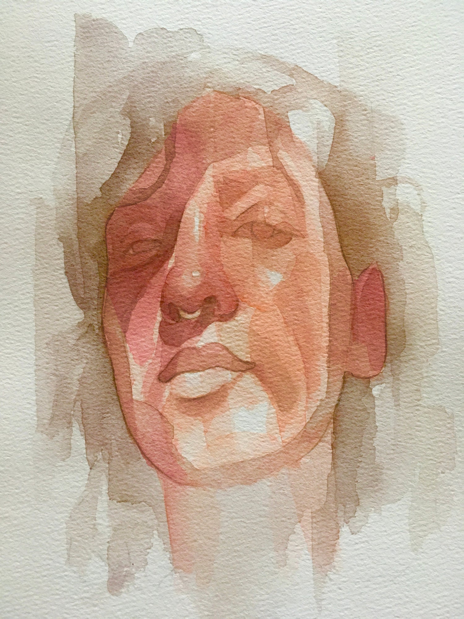 Isabel Original watercolour abstract portrait painting