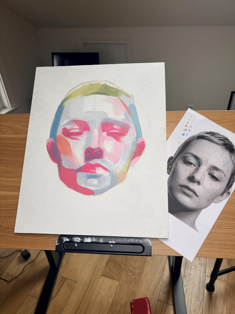 Portrait painted by a student