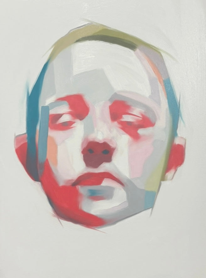 Untitled - Original oil abstract portrait painting