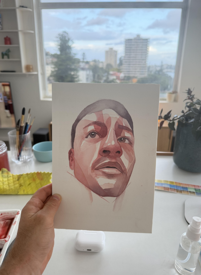 Portrait painted by a student
