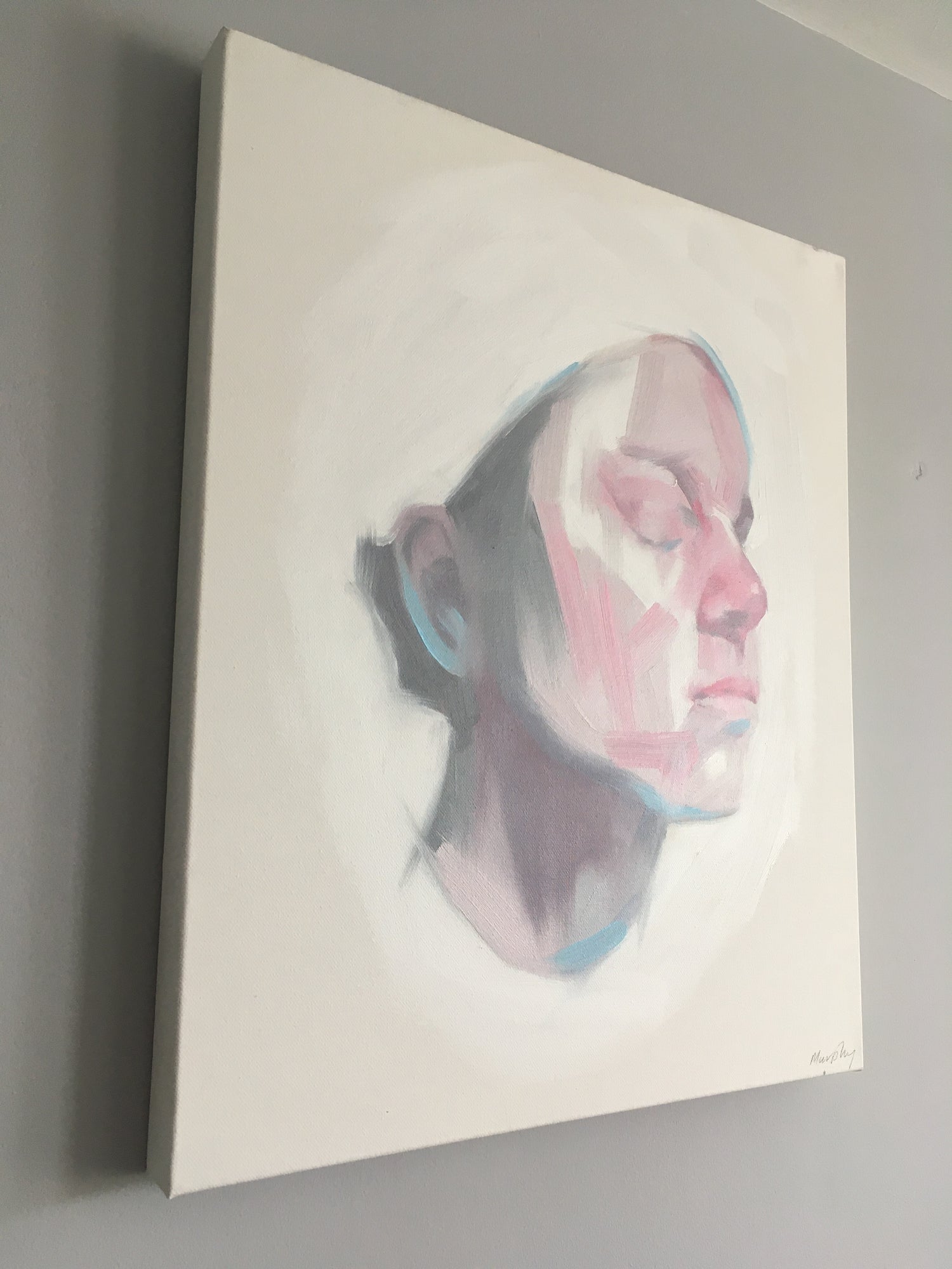 Untitled - Original oil abstract portrait painting