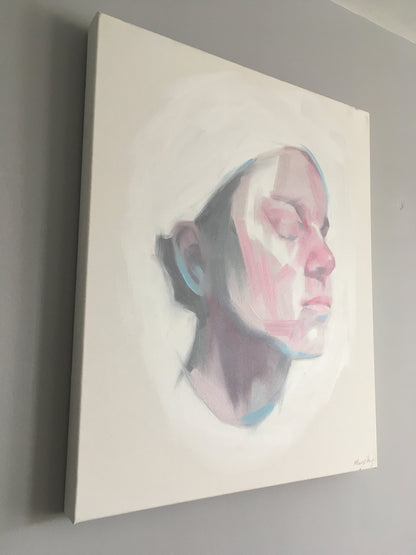 Untitled - Original oil abstract portrait painting