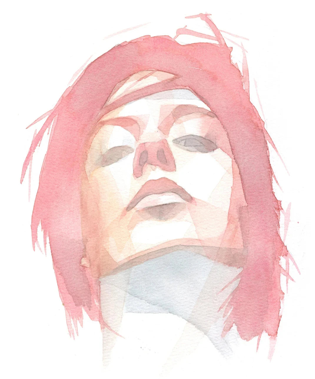 Abstract Watercolour Portraits.