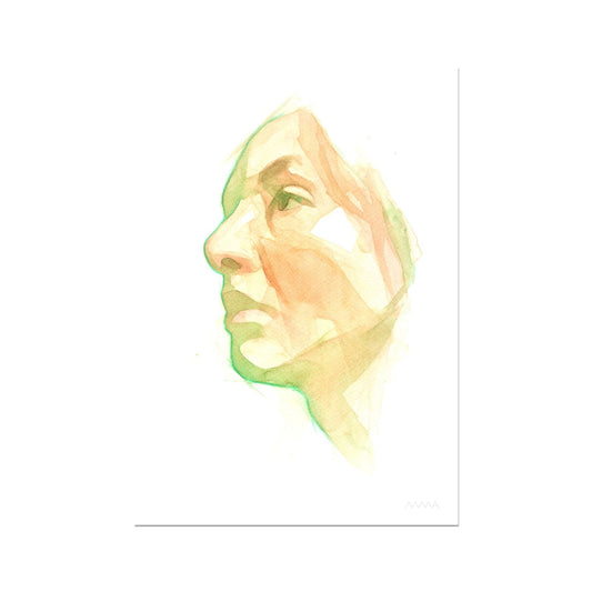 abstract watercolour portrait painting