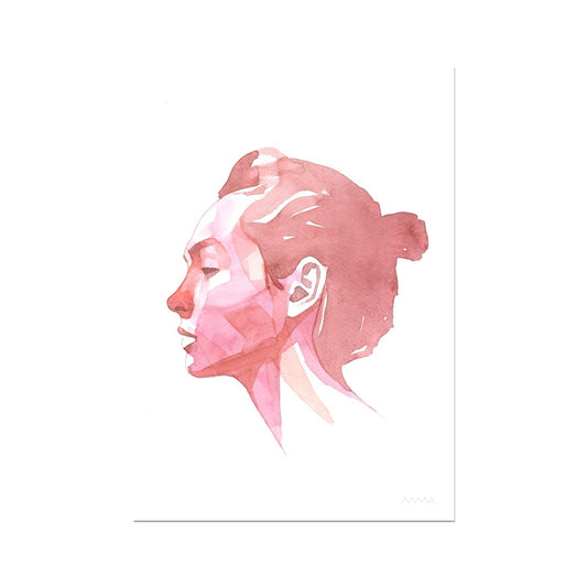 abstract watercolour portrait painting