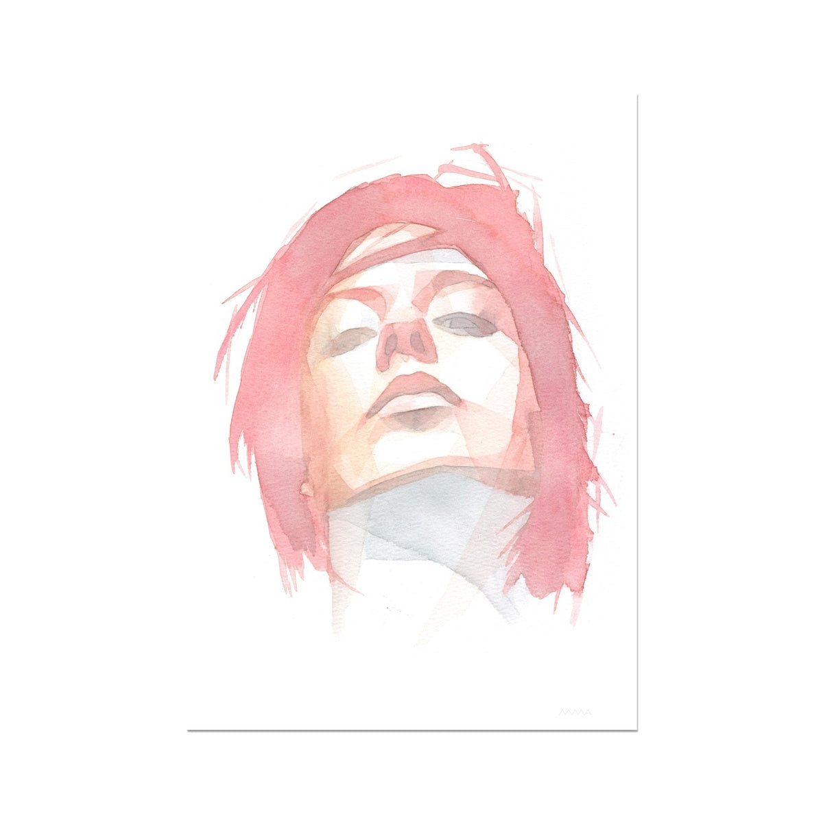 abstract watercolour portrait painting