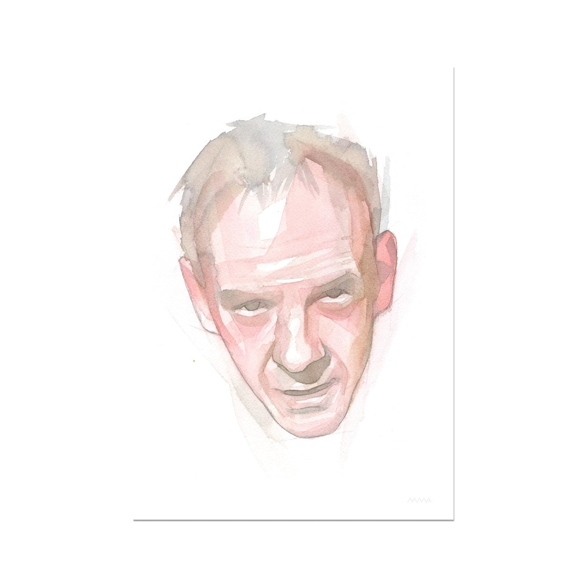 Abstract Watercolor Fatboy Slim Portrait 