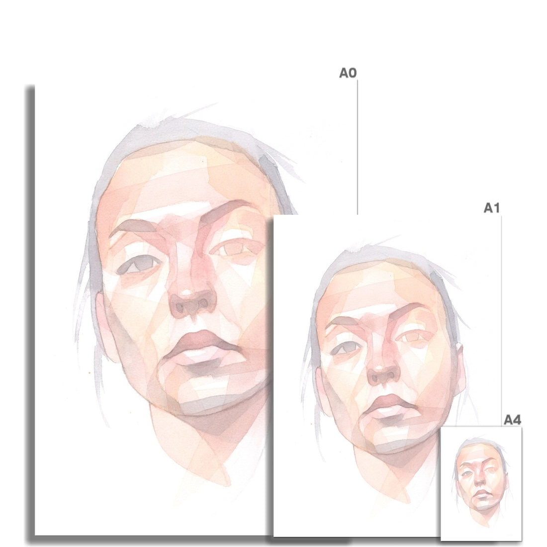 Abstract Watercolor Alyssa Portrait