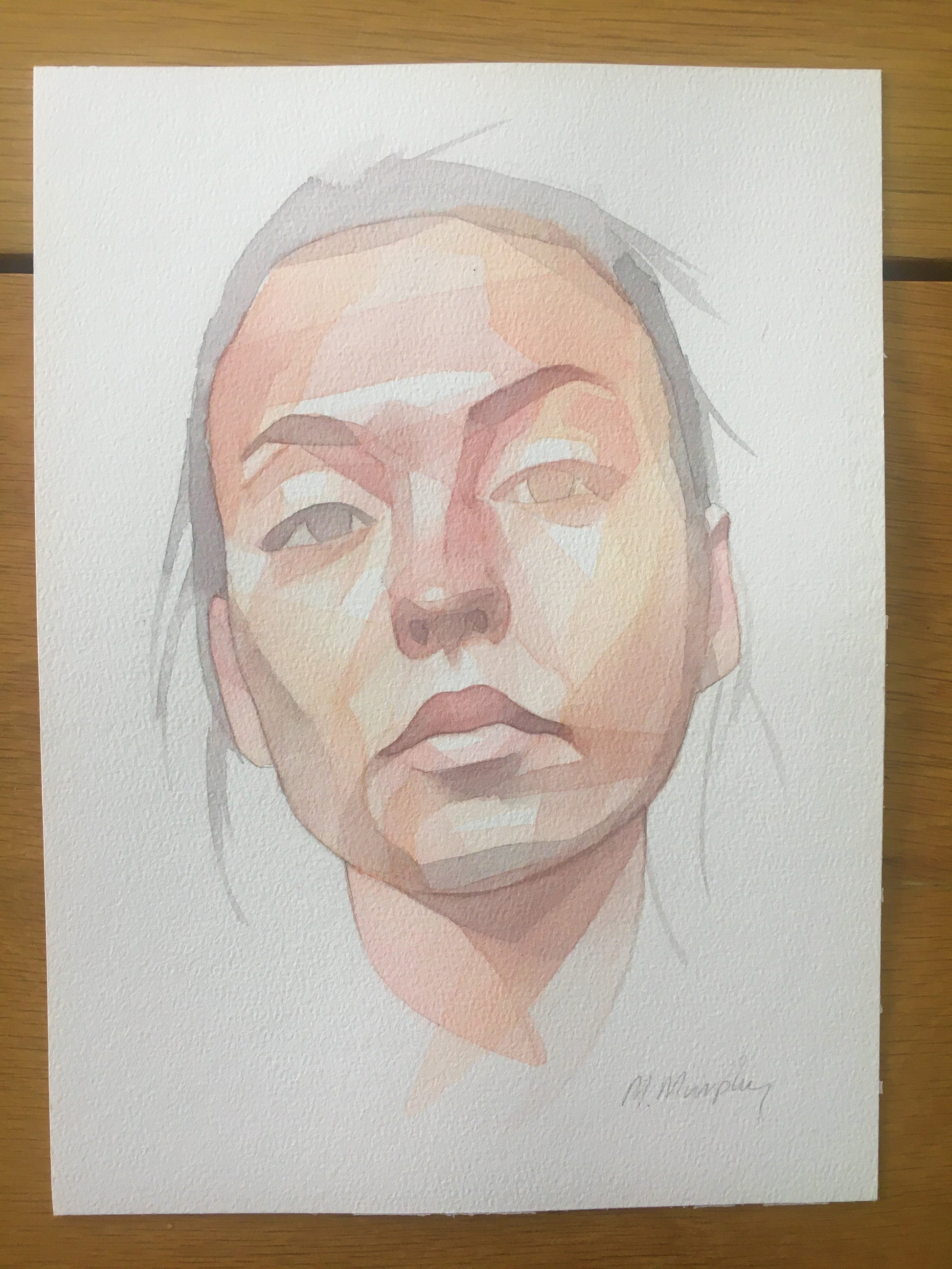 Abstract Alyssa Portrait Painting 