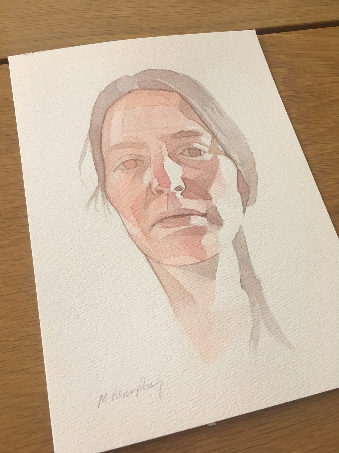 Abstract Watercolor Fabiola Painting 