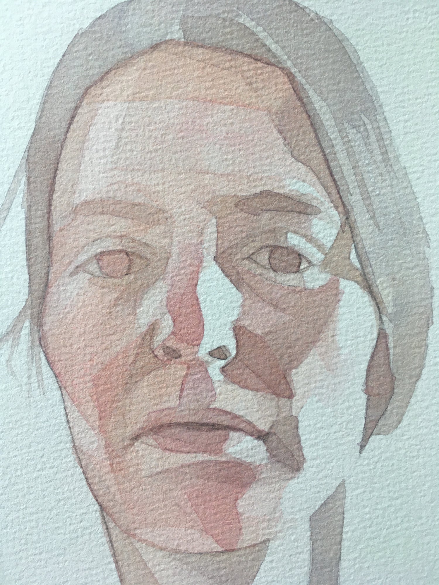 Abstract Watercolor Fabiola Painting 