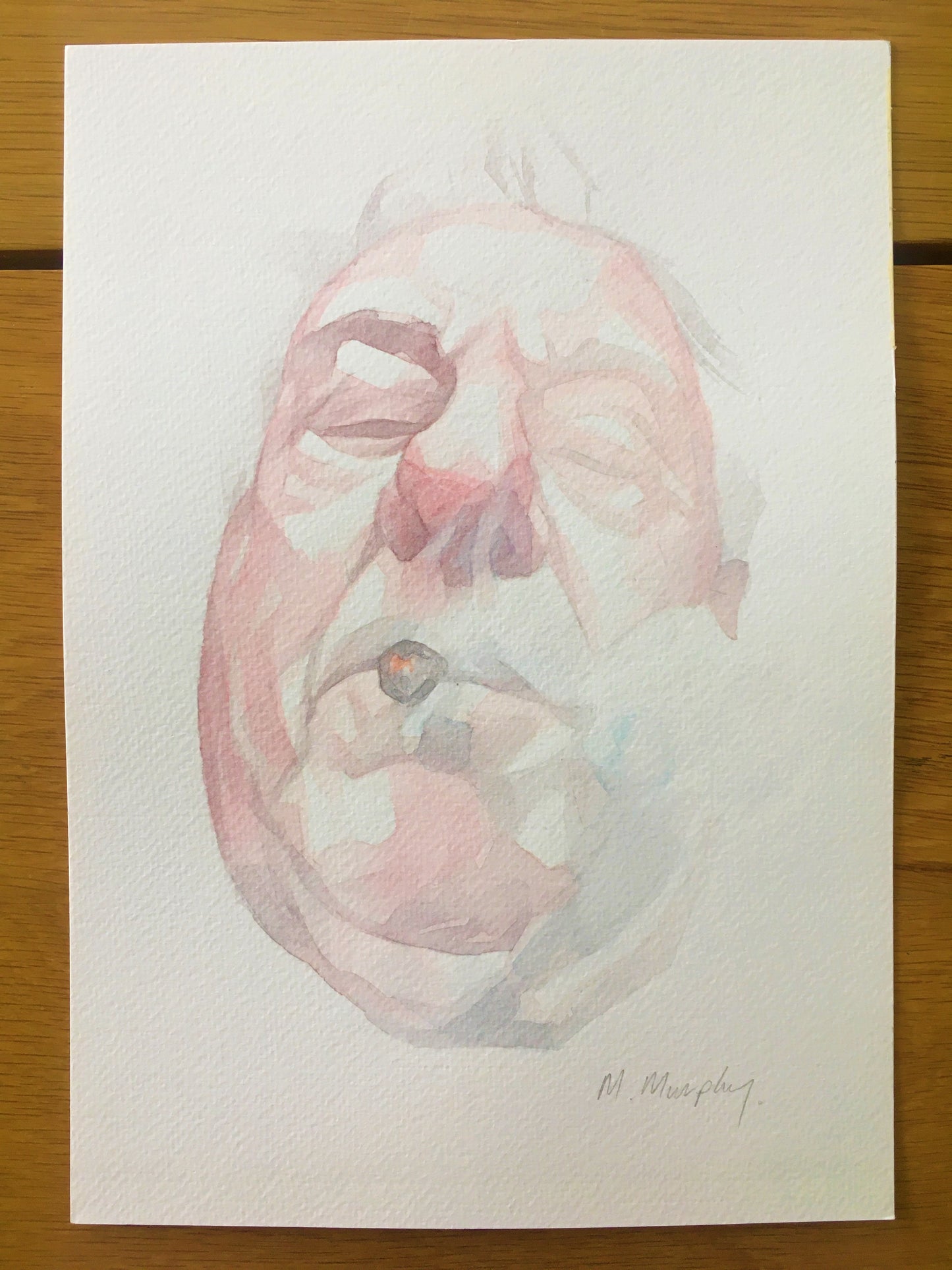 abstract watercolour portrait painting