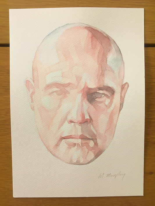 abstract watercolour portrait painting