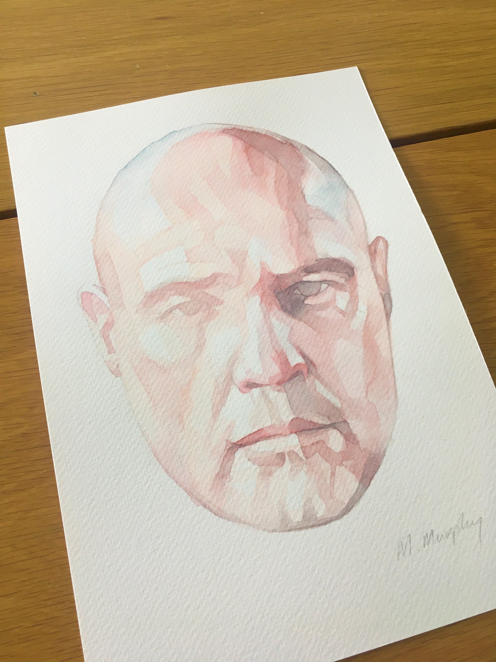 abstract watercolour portrait painting