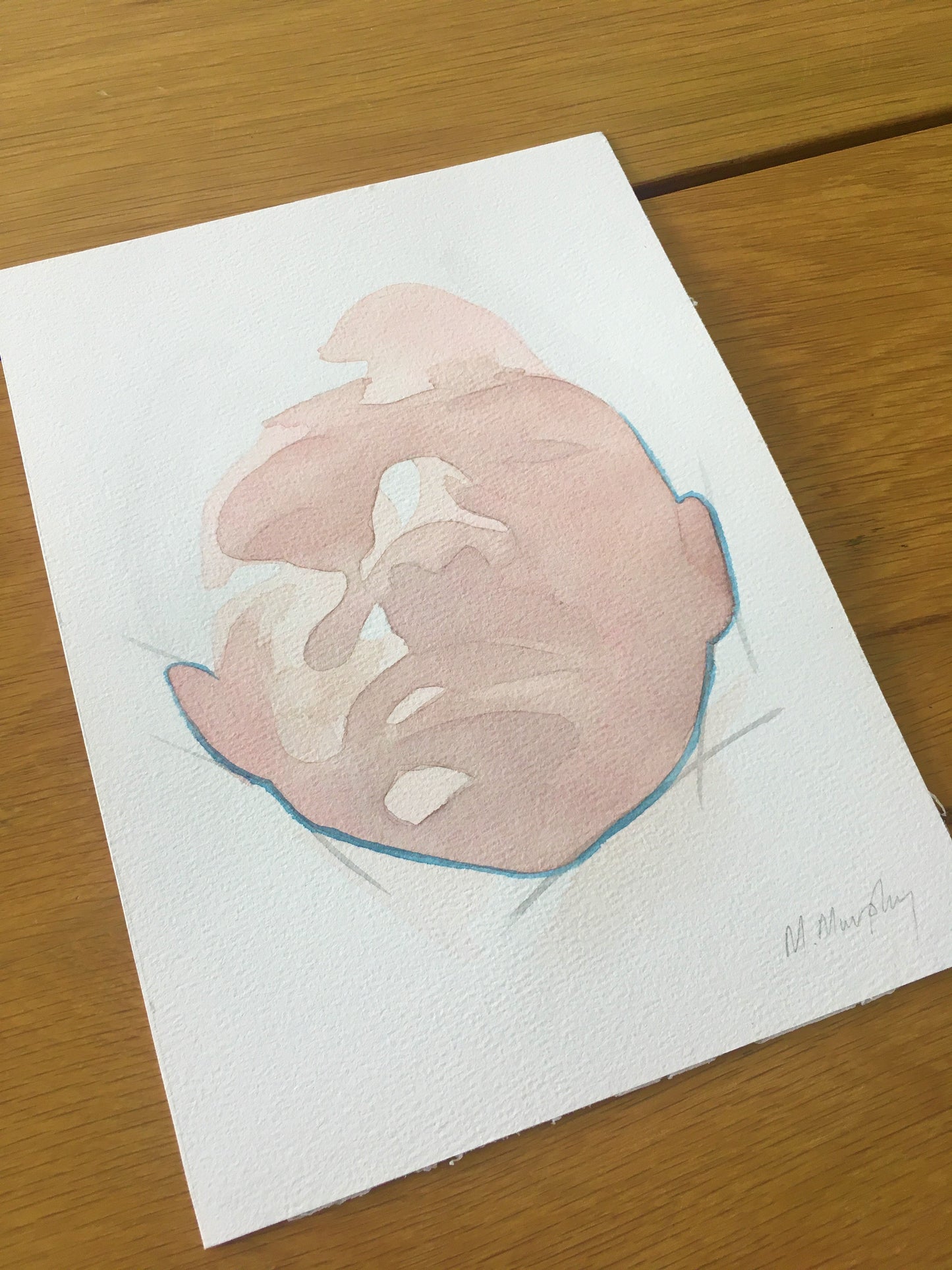 abstract watercolour portrait painting