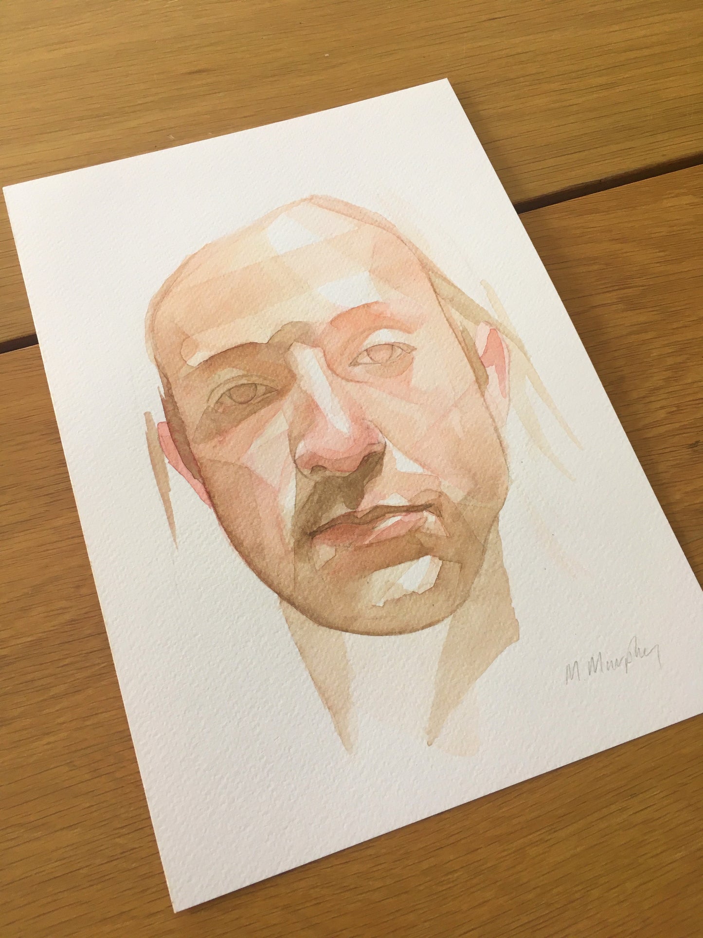 abstract watercolour portrait painting