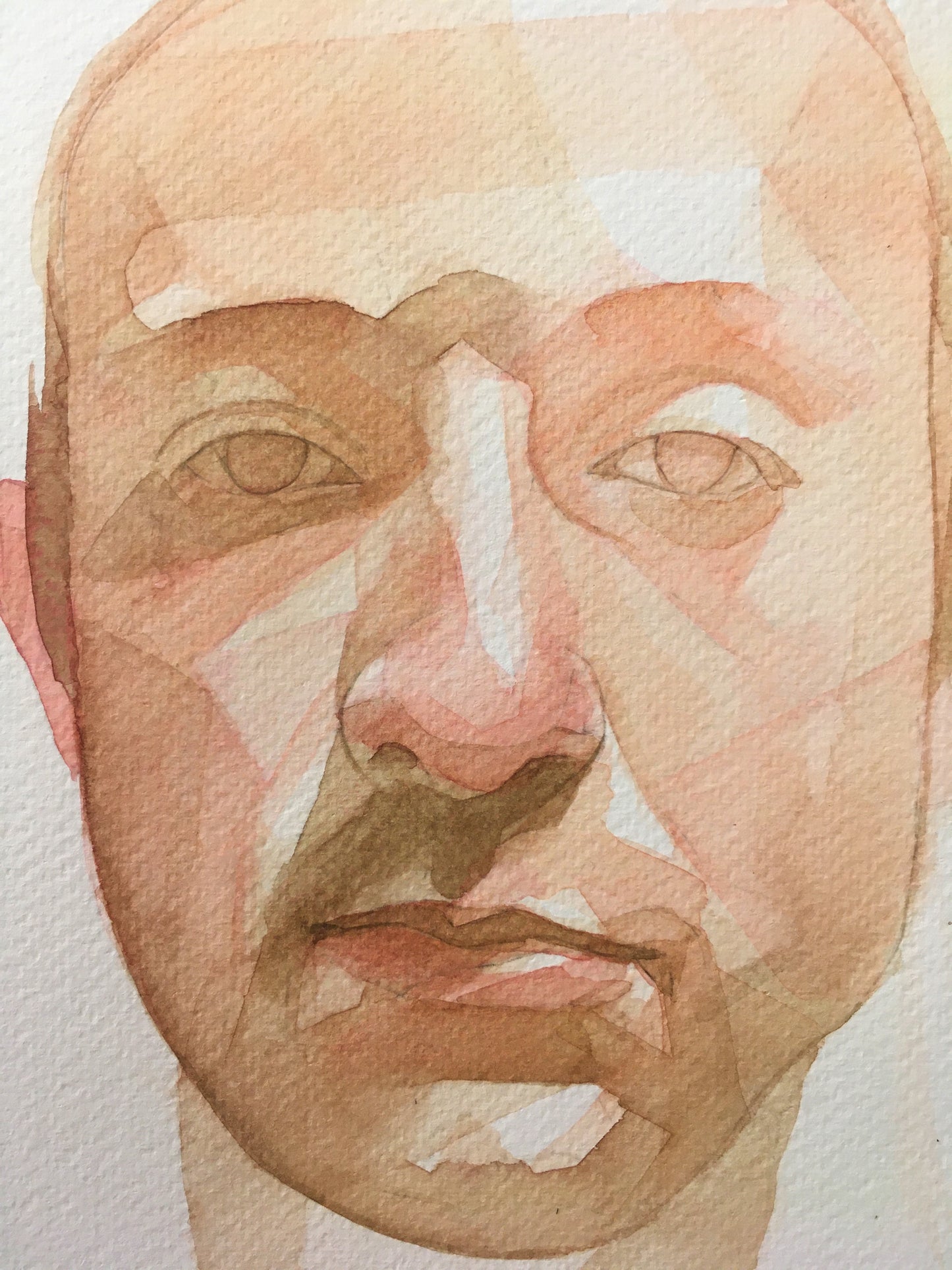 abstract watercolour portrait painting