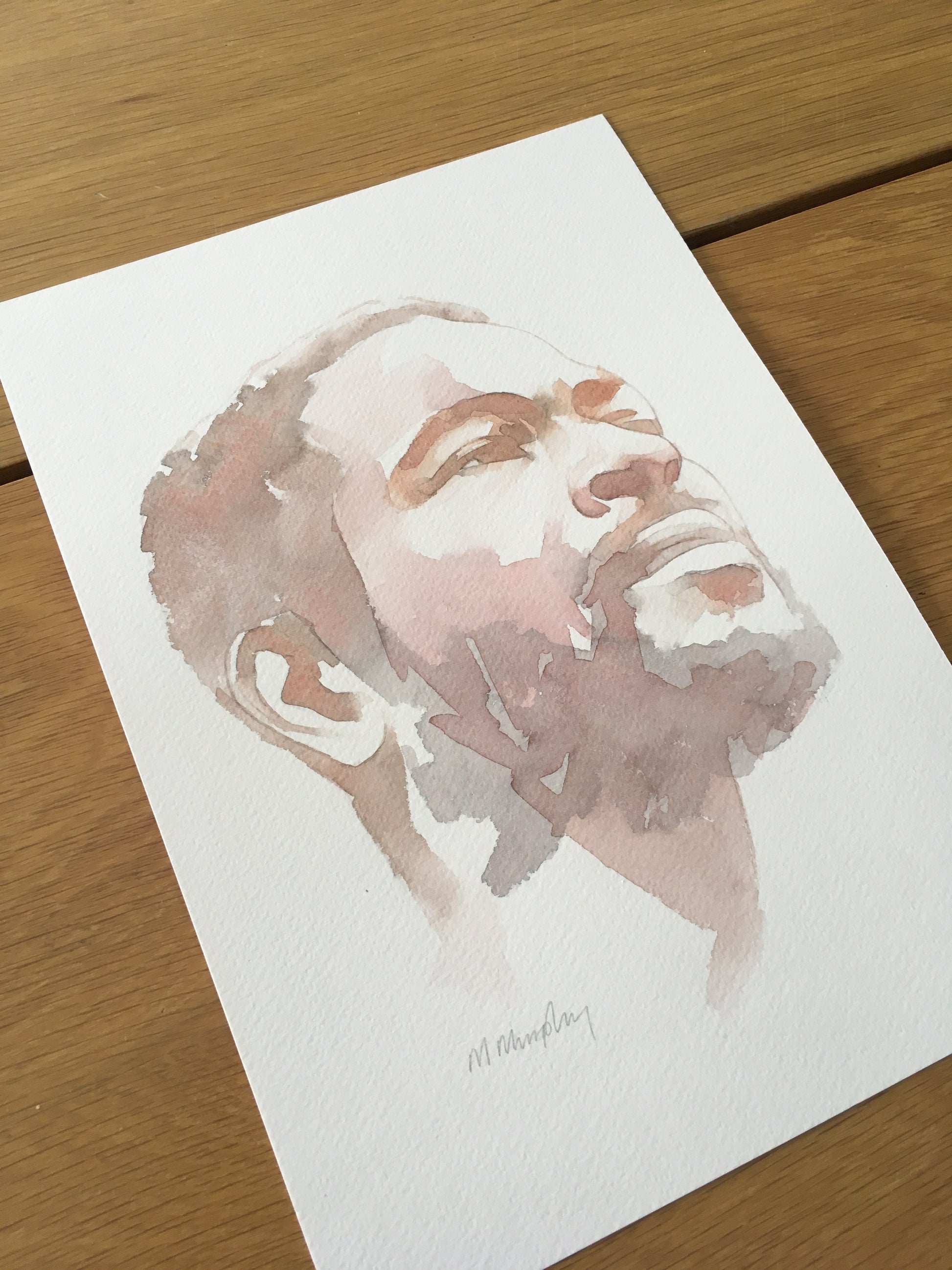 abstract watercolour portrait painting