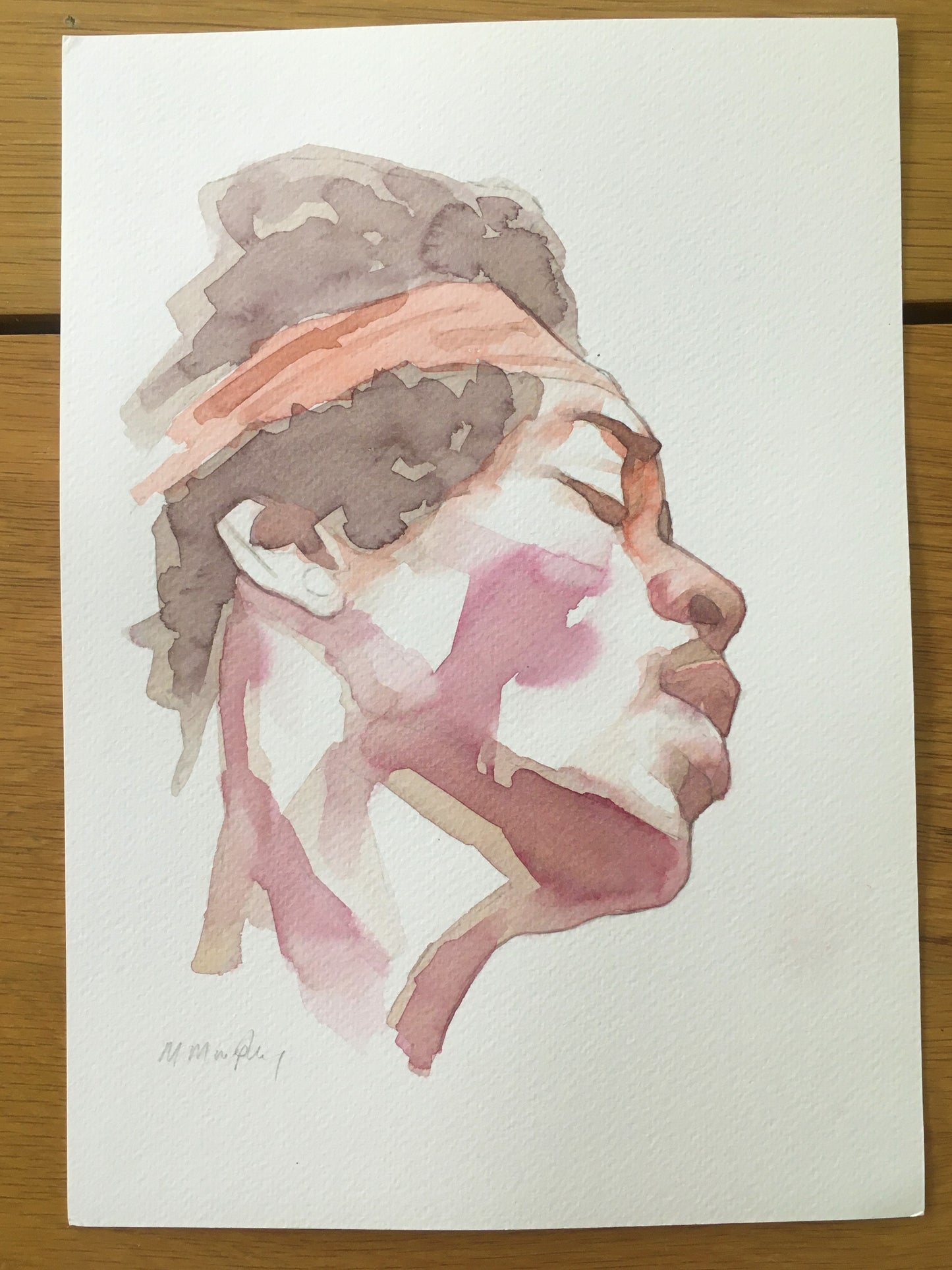 Watercolor Jimi Hendrix Painting