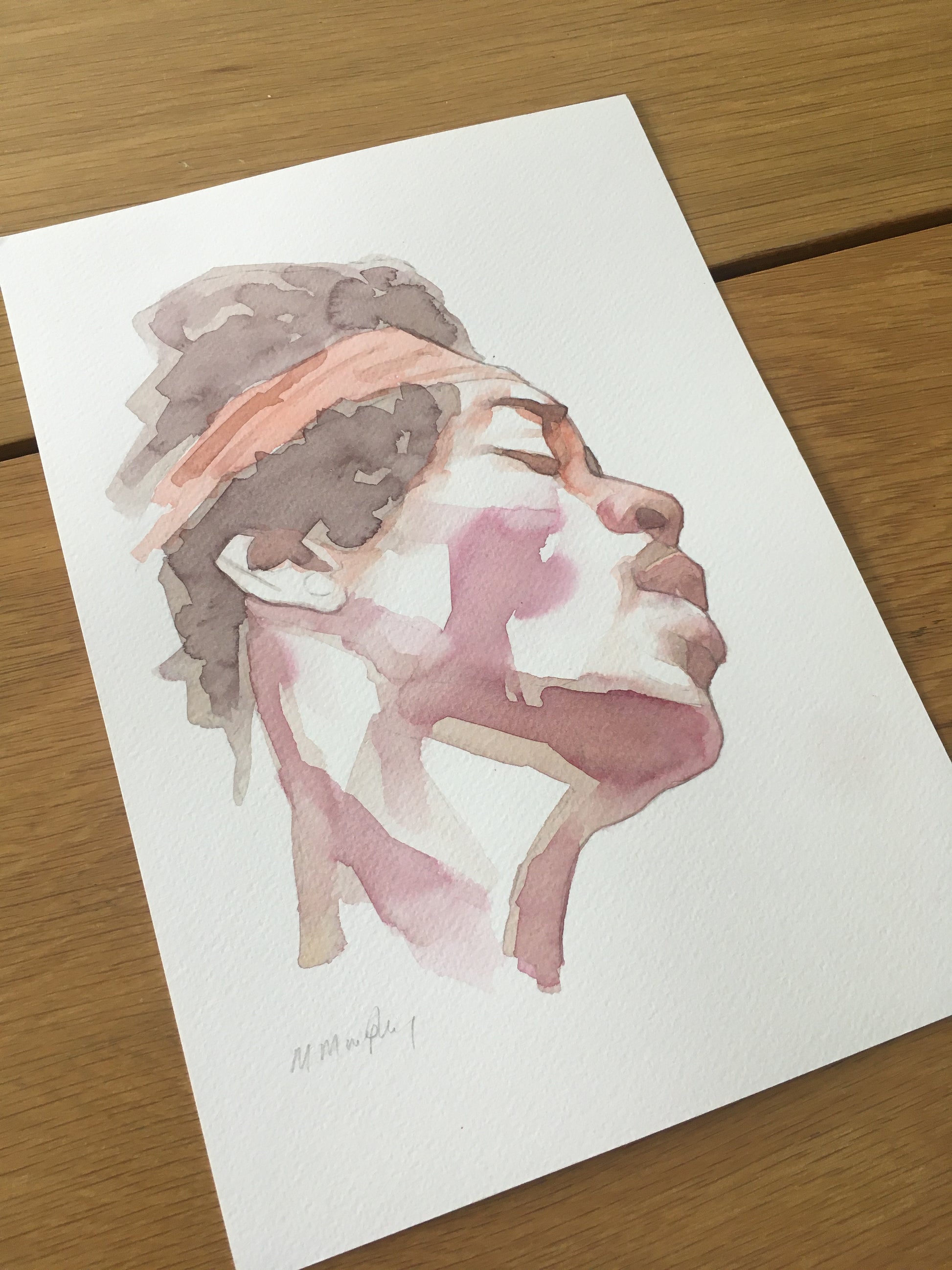 Watercolor Jimi Hendrix Painting