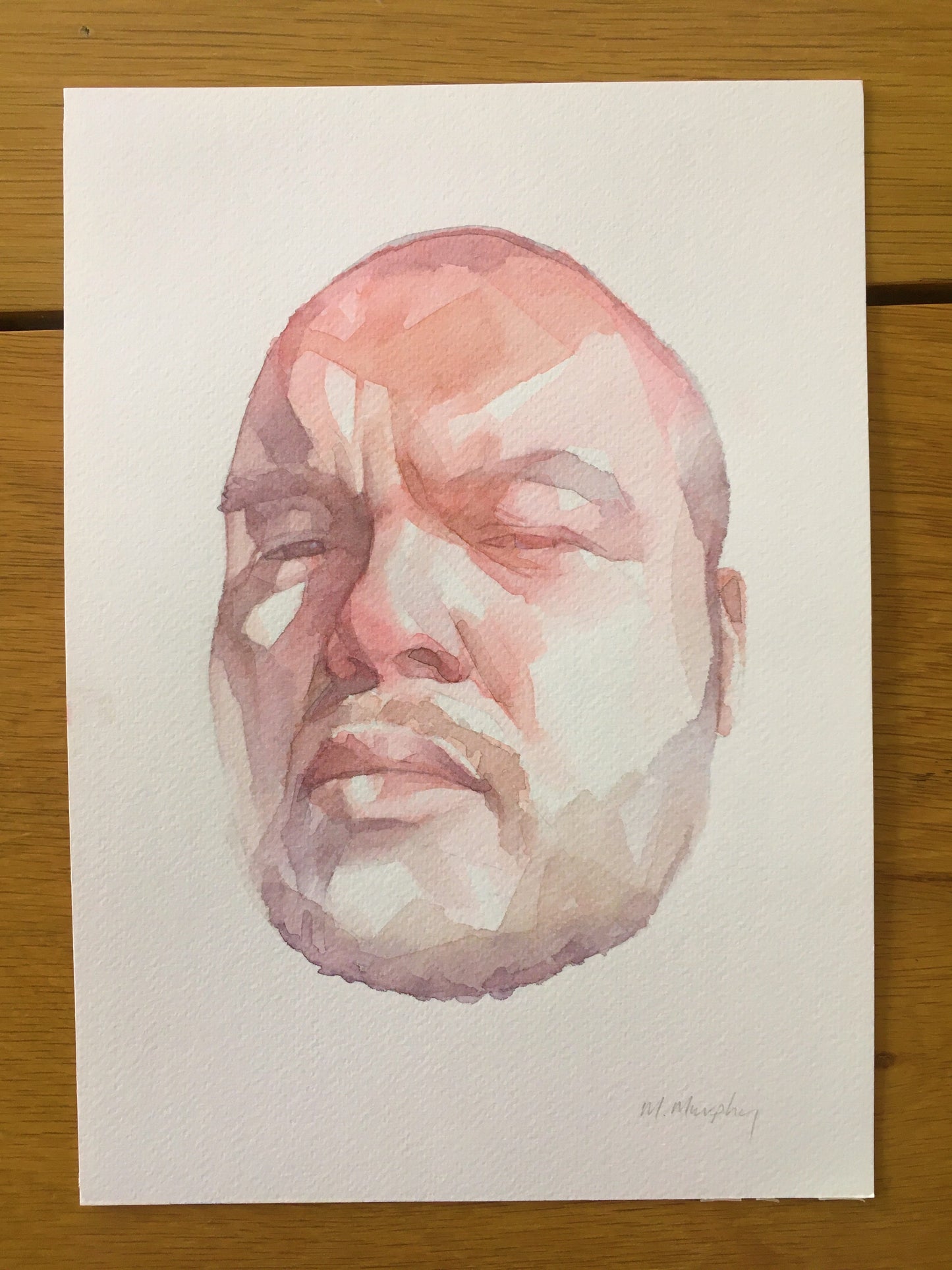 abstract watercolour portrait painting